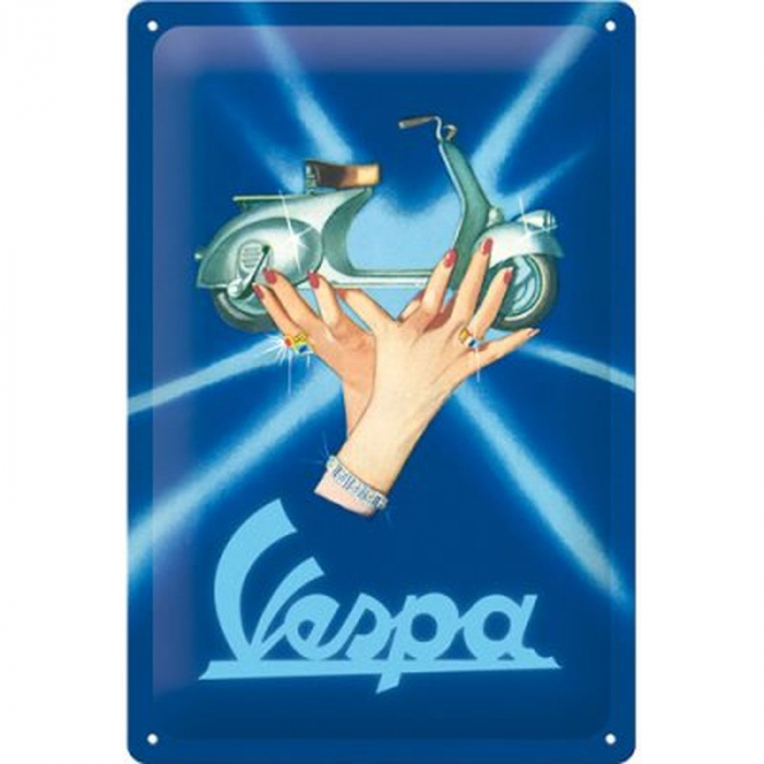 Blechschild Vespa Faro Basso 1